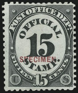 Sale 905, Lot 3347, Official Specimens and Sepcimens