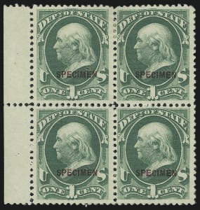 Sale 905, Lot 3353, Official Specimens and Sepcimens