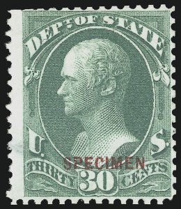 Sale 905, Lot 3356, Official Specimens and Sepcimens