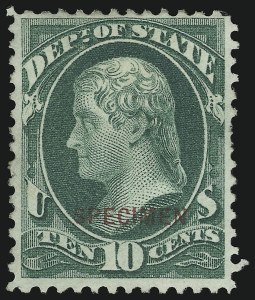 Sale 905, Lot 3357, Official Specimens and Sepcimens