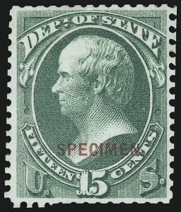 Sale 905, Lot 3359, Official Specimens and Sepcimens