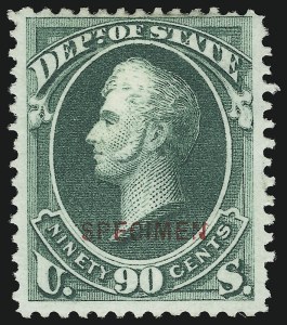 Sale 905, Lot 3362, Official Specimens and Sepcimens