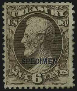 Sale 905, Lot 3369, Official Specimens and Sepcimens