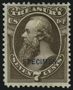 Sale 905, Lot 3370, Official Specimens and Sepcimens