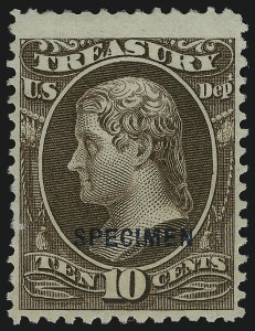 Sale 905, Lot 3371, Official Specimens and Sepcimens