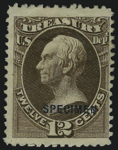Sale 905, Lot 3372, Official Specimens and Sepcimens