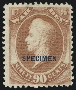 Sale 905, Lot 3378, Official Specimens and Sepcimens