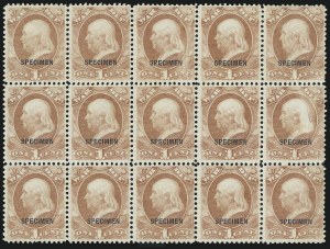 Sale 905, Lot 3380, Official Specimens and Sepcimens