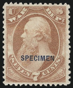 Sale 905, Lot 3383, Official Specimens and Sepcimens
