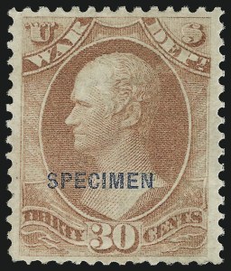 Sale 905, Lot 3386, Official Specimens and Sepcimens