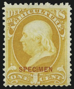 Sale 905, Lot 3390, Official Specimens and Sepcimens