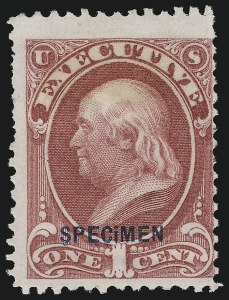 Sale 905, Lot 3396, Official Specimens and Sepcimens