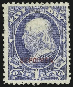 Sale 905, Lot 3401, Official Specimens and Sepcimens