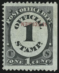 Sale 905, Lot 3408, Official Specimens and Sepcimens