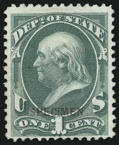 Sale 905, Lot 3412, Official Specimens and Sepcimens