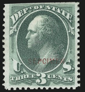 Sale 905, Lot 3416, Official Specimens and Sepcimens