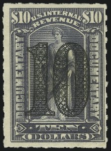Sale 905, Lot 3587, Revenues, $10.00 Green Surcharge (R193) Sale 905, Lot 3587, Revenues