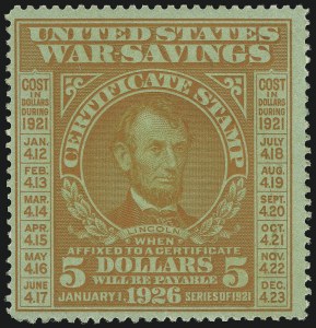 Sale 905, Lot 3763, War Savings