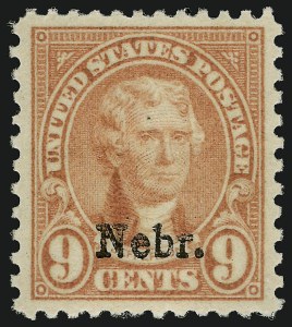 Sale 910, Lot 160, Later Issues (Kans-Nebr. overprints)