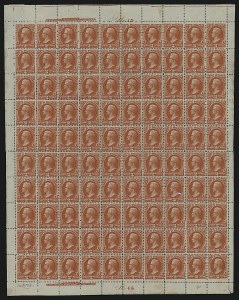 Sale 913, Lot 1001, Complete Sheets and Panes