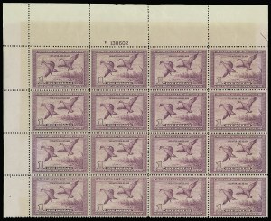 Sale 913, Lot 1005, Hunting Permit Multiples and Panes