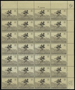 Sale 913, Lot 1007, Hunting Permit Multiples and Panes