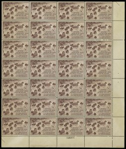 Sale 913, Lot 1008, Hunting Permit Multiples and Panes