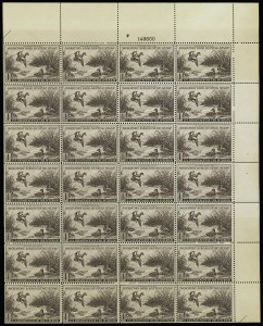 Sale 913, Lot 1009, Hunting Permit Multiples and Panes