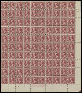 Sale 913, Lot 969, Complete Sheets and Panes