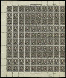 Sale 913, Lot 970, Complete Sheets and Panes