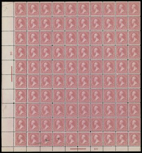 Sale 913, Lot 976, Complete Sheets and Panes