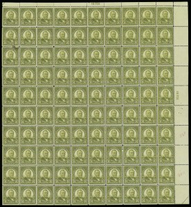 Sale 913, Lot 992, Complete Sheets and Panes