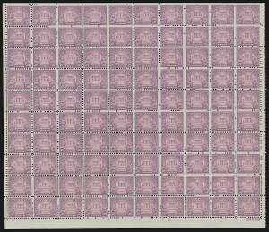 Sale 913, Lot 995, Complete Sheets and Panes