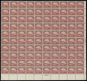 Sale 913, Lot 999, Complete Sheets and Panes