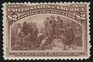 Sale 914, Lot 1017, 1893 Columbian Issue, $2.00 Columbian (242) Sale 914, Lot 1017, 1893 Columbian Issue