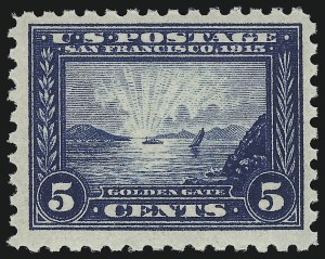 Sale 914, Lot 1501, 1913-15 Panama-Pacific Issue (Scott 397 thru 404), 5c Panama-Pacific, Perf 10 (403) Sale 914, Lot 1501, 1913-15 Panama-Pacific Issue (Scott 397 thru 404)