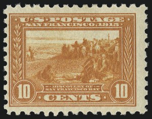 Sale 914, Lot 1510, 1913-15 Panama-Pacific Issue (Scott 397 thru 404), 10c Panama-Pacific, Perf 10 (404) Sale 914, Lot 1510, 1913-15 Panama-Pacific Issue (Scott 397 thru 404)