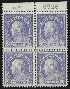 Sale 914, Lot 1542, 1912-23 Issues (Scott 405 to 423)