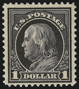 Sale 914, Lot 1560, 1912-23 Issues (Scott 405 to 423), $1.00 Violet Brown (423) Sale 914, Lot 1560, 1912-23 Issues (Scott 405 to 423)