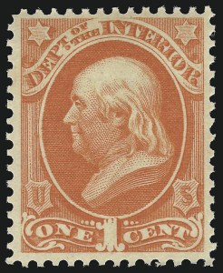 Sale 914, Lot 2198, Officials, 1c Interior (O15) Sale 914, Lot 2198, Officials