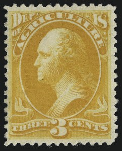 Sale 914, Lot 2237, Officials, 3c Agriculture, Soft Paper (O95) Sale 914, Lot 2237, Officials