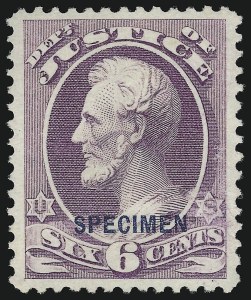 Sale 914, Lot 2251, Official Specimens