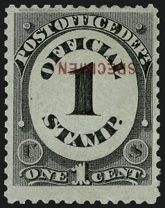 Sale 914, Lot 2265, Official Specimens