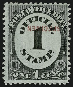 Sale 914, Lot 2266, Official Specimens