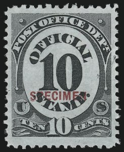 Sale 914, Lot 2271, Official Specimens