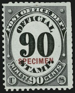 Sale 914, Lot 2276, Official Specimens