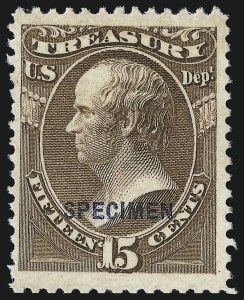 Sale 914, Lot 2309, Official Specimens