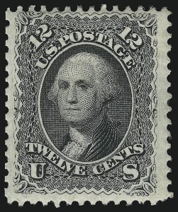 Sale 914, Lot 381, 1861-66 Issue, 12c Black (69) Sale 914, Lot 381, 1861-66 Issue