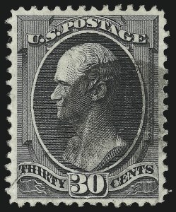 Sale 914, Lot 716, 1870-88 Bank Note Issues (National, Scott 145 thru 155), 30c Black (154) Sale 914, Lot 716, 1870-88 Bank Note Issues (National, Scott 145 thru 155)