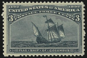 Sale 914, Lot 965, 1893 Columbian Issue, 3c Columbian (232) Sale 914, Lot 965, 1893 Columbian Issue
